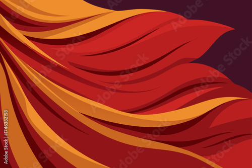 elegant silk fabric folds with soft gradient light illustration