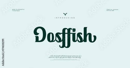 Elegant Font Uppercase Lowercase Number And Ampersand. Classic Lettering Minimal Fashion Designs. Typography modern serif fonts regular decorative vintage concept. vector illustration

