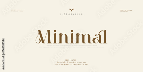 Abstract Fashion logo alphabet. Minimal modern urban fonts for logo, brand etc. Typography typeface uppercase lowercase and number. vector illustration

