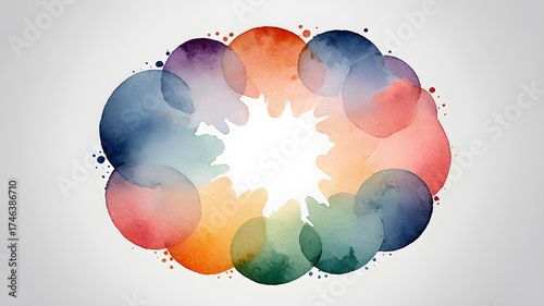 Watercolor template frame design for greeting card. Invitation card template suitable for wedding, greeting, banner, cover. invitation card template design.