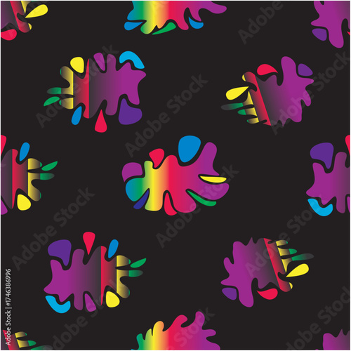 seamless pattern with colorful flowers