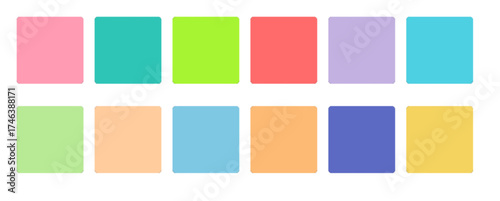 Colorful Sticky Notes Pastel Palette Collection