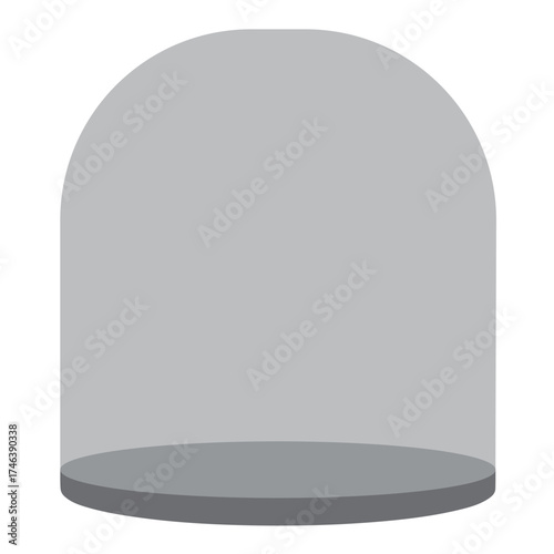 Minimal Gray Podium Vector – Abstract Stage for Product Display and Presentation