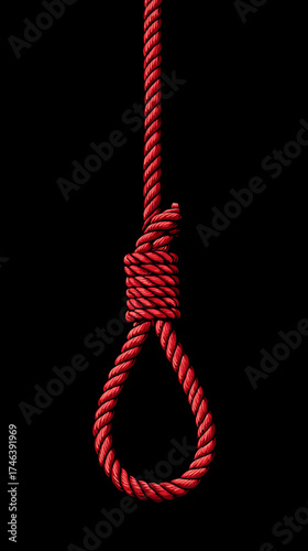 Vector illustration of a rope noose knot lasso