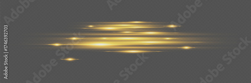 Shining warm glow effect isolated on transparent background