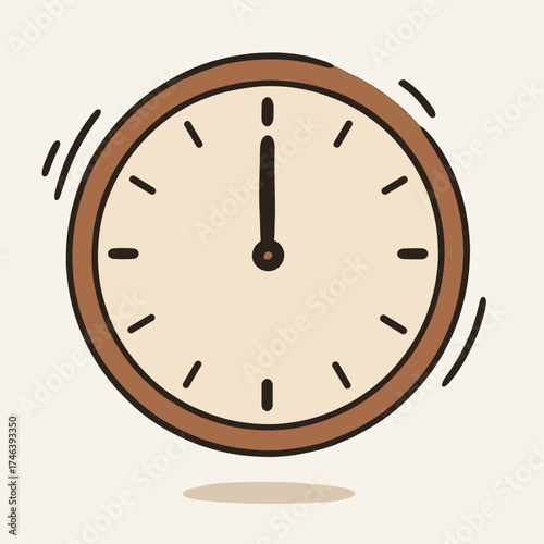 Clock showing midnight