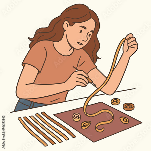 Paper quilling strips