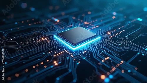 Close-up of a Computer Processor The Heart of Modern Technology