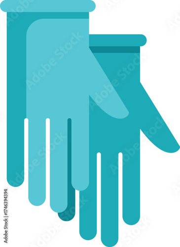 Two hands wearing blue medical gloves, providing a sense of safety and hygiene