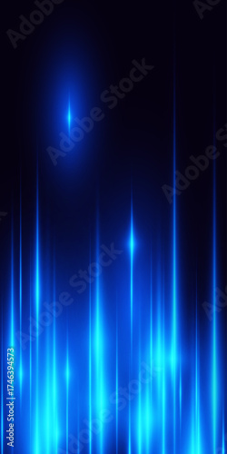 Abstract glowing blue rays futuristic background