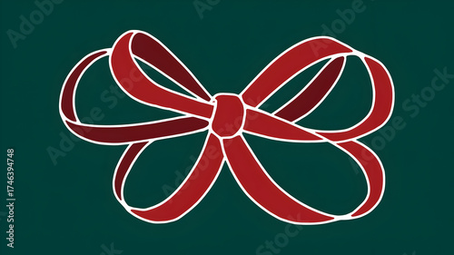 ribbon bow card note greeting for the Christmas celebration