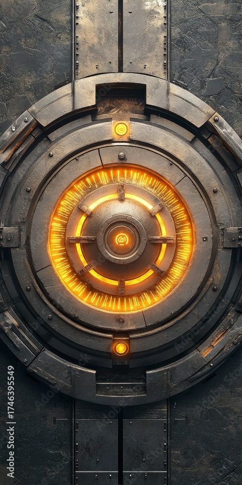 custom made wallpaper toronto digitalHigh-Tech Secure Digital Vault Door with Encrypted Illumination and Advanced Security Features