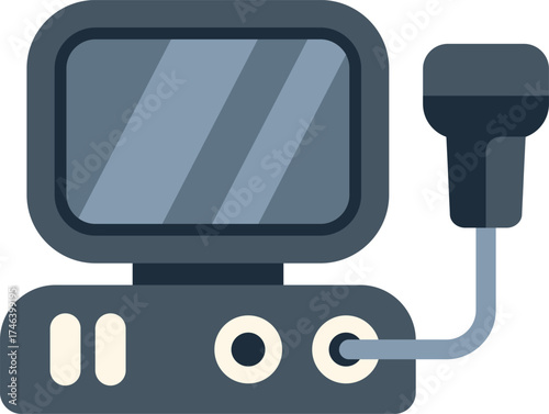 Ultrasound machine representing diagnostic imaging and medical technology