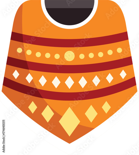This vibrant and festive poncho is perfect for adding a touch of mexican culture to any celebration