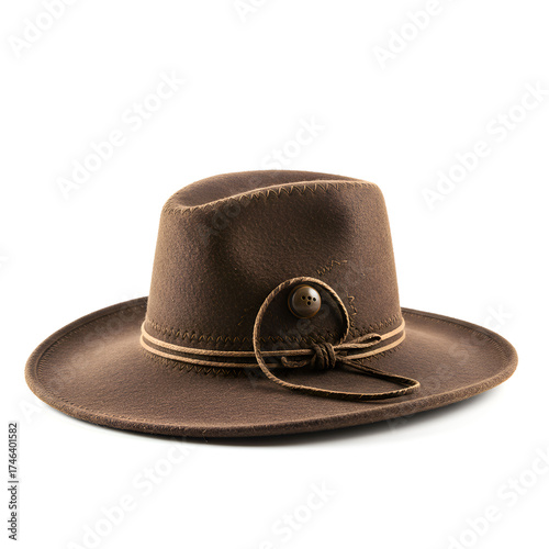 A stylish hat isolated on a white background, highlighting its shape, texture, and classic design with clean minimal presentation.