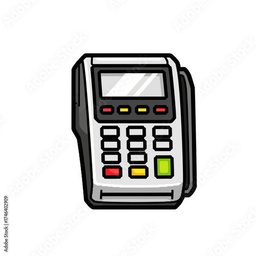 Payment terminal device for processing transactions and accepting payments.