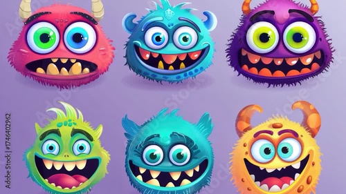 Wallpaper Mural video monsters with different eye colors and expressions Torontodigital.ca