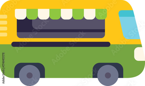 Food truck offering takeaway food, a common sight in a modern city