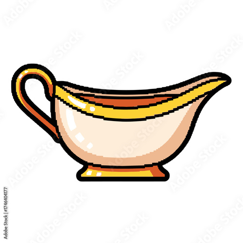 Elegant Gravy Boat for Serving Sauces and Dressings.