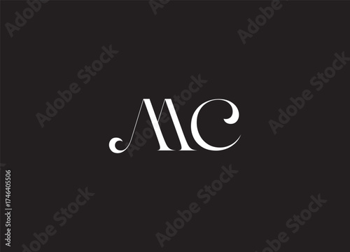 Modern MC Letter Monogram Logo | Elegant Minimalist Brand Identity