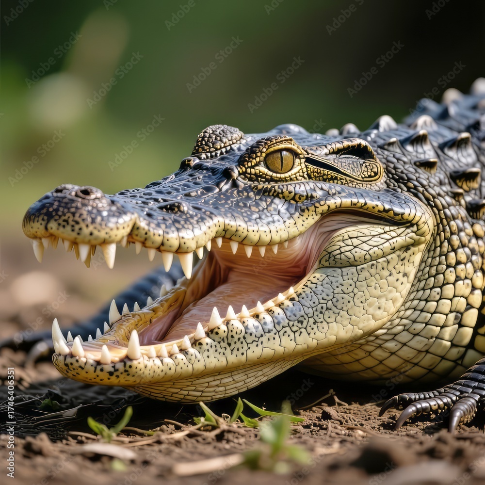 Fototapeta premium crocodile in the zoo