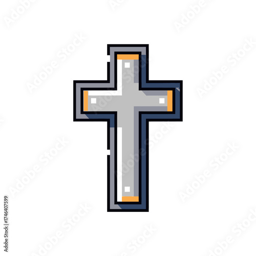 Simple Christian cross symbol representing faith and spirituality.