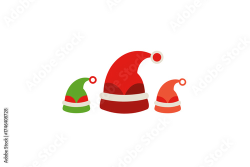 santa claus hat on white background