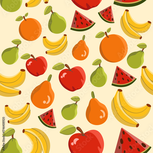 Seamless Fruity Pattern