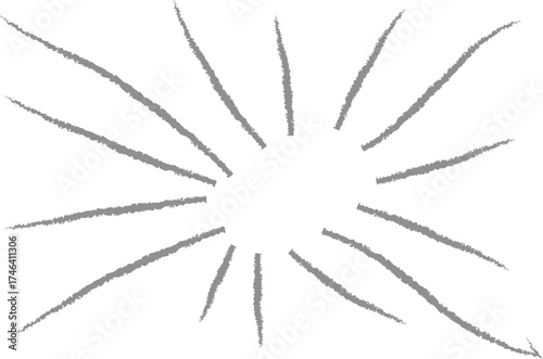 Vector art of hand drawn sunburst