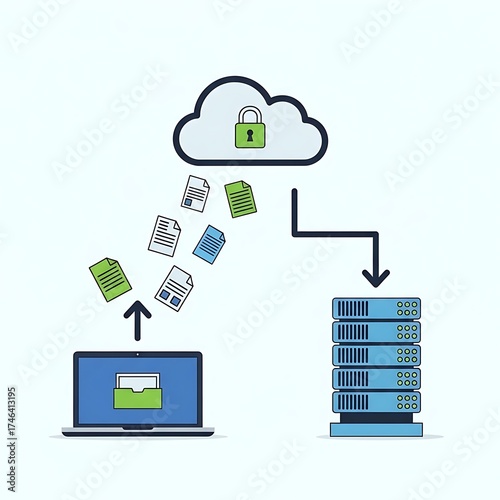Secure Cloud Data Storage and Backup from Laptop to Server.