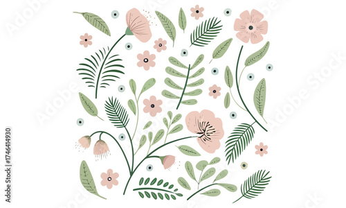 Tropical Leaf Clipart | Monstera and Palm Vector Set | Exotic Botanical Illustration Collection