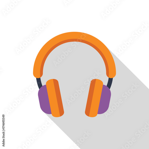 Modern orange headphones provide high quality audio and comfort for an immersive listening experience
