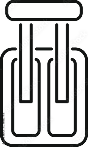 Electric double boiler heating food icon. Outline electric double boiler heating food vector icon for web design isolated on white background