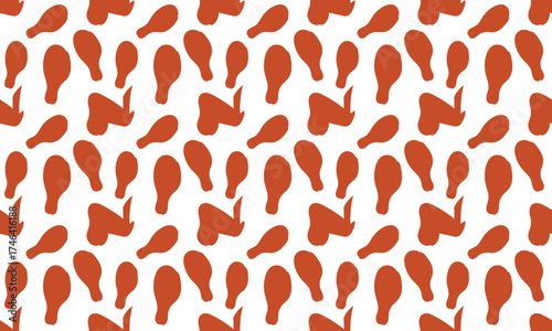 Design background pattern fried chicken
