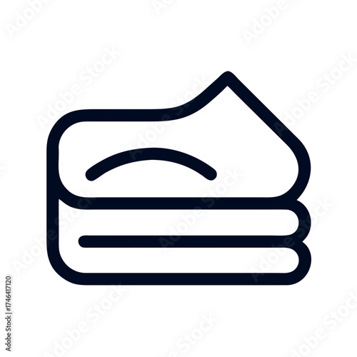 Neatly folded towels in a minimalist style for home organization  