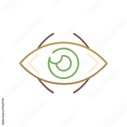 Stylized eye icon representing inner vision and perception  