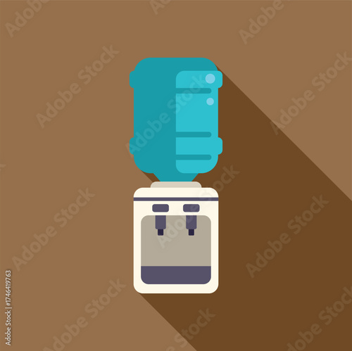 Water cooler dispensing refreshing water, perfect for office breaks or home hydration