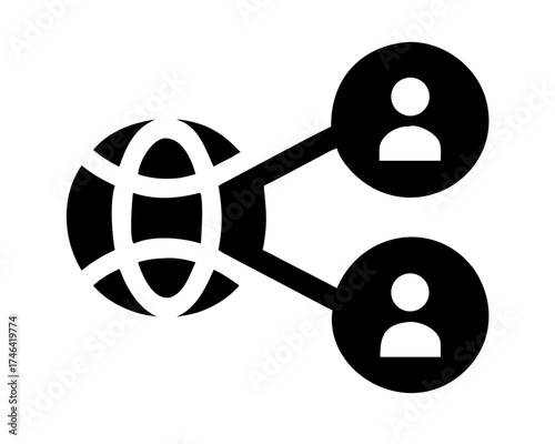 Global network connecting people for communication