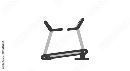 Treadmill illustration on white background ideal for fitness and exercise concepts