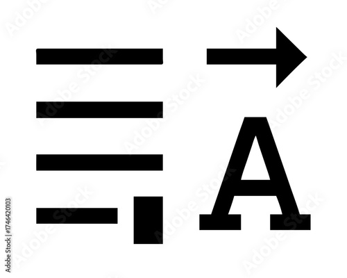 Text alignment icon showing right alignment