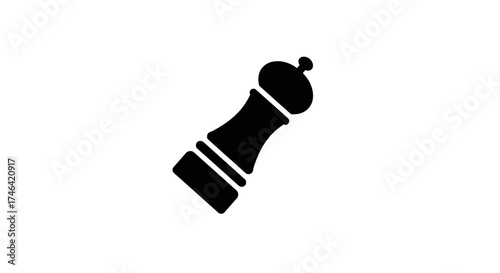 Black pepper grinder icon isolated on white background for design elements