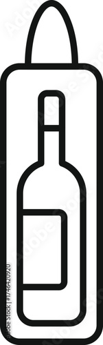 Single wine bottle placed inside protective packaging with a convenient handle, ideal for transportation or gifting