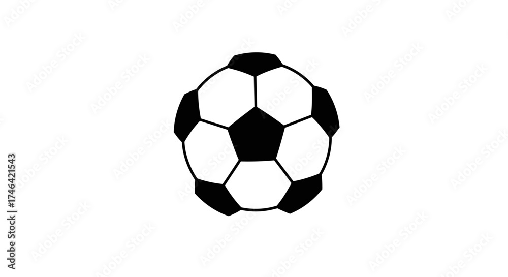 Fototapeta premium Classic soccer ball illustration on white background for sports and recreation