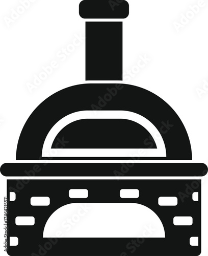 Classic domed pizza oven radiating heat, creating culinary masterpieces in a professional setting