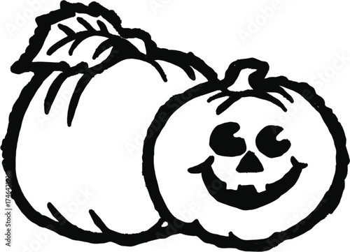 vector illustration of a halloween pumpkin