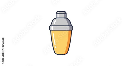 Illustration of a cocktail shaker on a white background