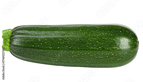 Fresh green zucchini isolated on transparent background vegetable imagery for healthy eating