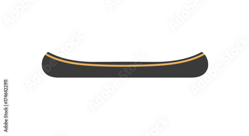 Isolated canoe illustration on white background for outdoor recreation