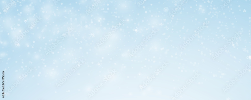 Naklejka premium Christmas background with small falling snowflakes. Snow storm effect, blurred, cold wind with snow png. Holiday powder snow for cards, invitations, banners, advertising. 
