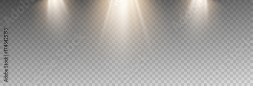 The vector set of light includes a light source, studio lighting, walls, and a PNG. It also includes spotlight lighting and a spotlight PNG. Finally, it includes light beams and a light effect.	
